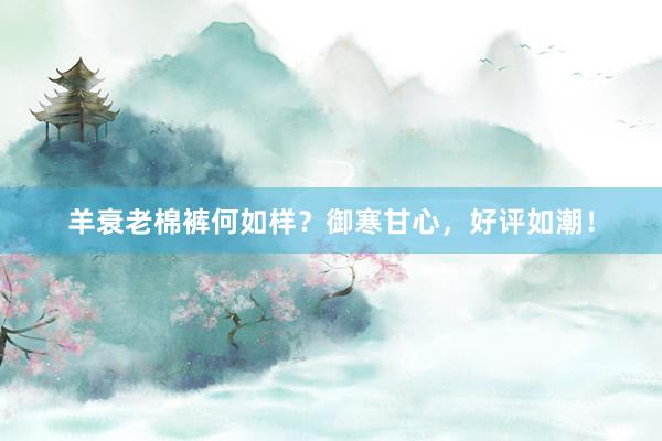 羊衰老棉裤何如样？御寒甘心，好评如潮！